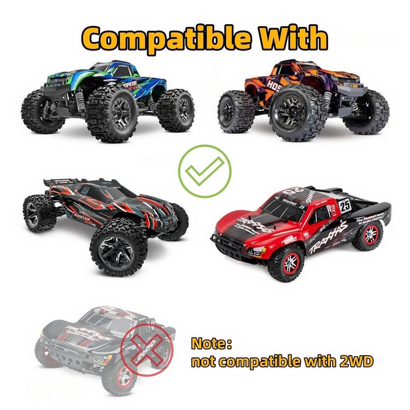 daisyfang VXL-3s ESC Cooling Fan and Motor High Speed Cooling Fan Dual Fan Set Fit for Upgrades 1/10 Traxxas Slash 4×4 VXL Rustler 4X4 Stampede 4X4 Hoss 4×4 Velineon VXL-3s Heat Sink, Blue - Image 5